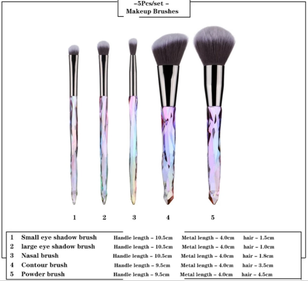 LARGE COSMETIC BRUSH SET (5 PC)